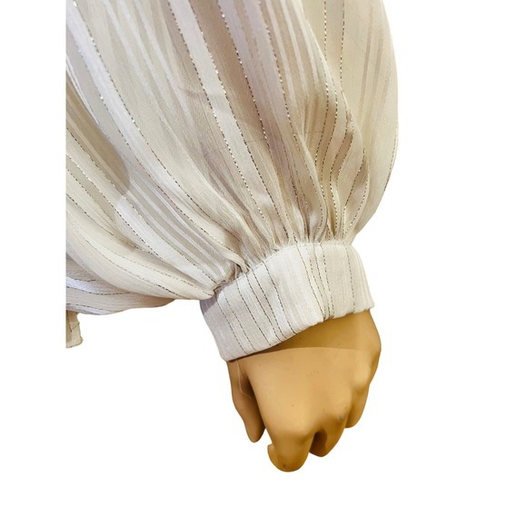 Anthropologie Akemi Kin Chiffon Sleeve Pullover Sweater Top Size large - Picture 4 of 11